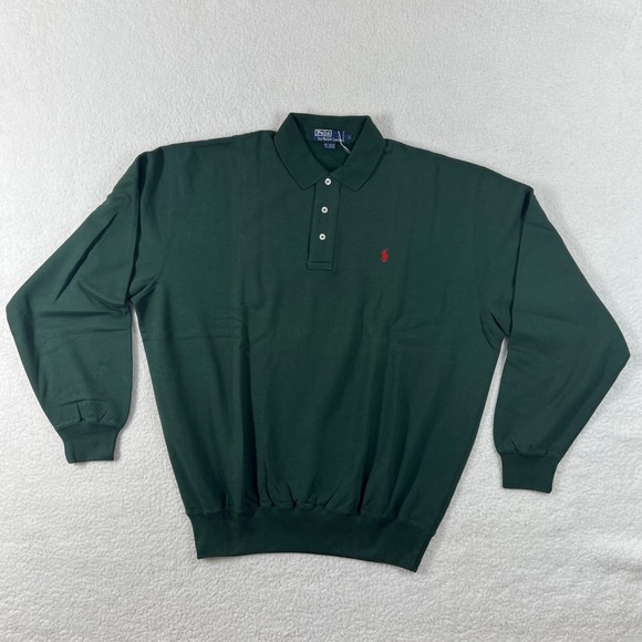 Polo Ralph Lauren Other - Polo Ralph Lauren Men's Green Long Sleeve Pullover Sweatshirt Size L VTG NWT